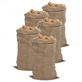 Jute Sacks 5 pcs 25.6x53.1" 100% Jute 340 gsm