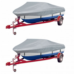 Boat Covers 2 pcs Grey Length 168.1 - 192.1 " Width 68....