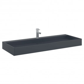 Wash Basin 47.2x18.1x4.3" Mineral Cast/Marble Cast Anth...