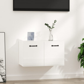 Wall Cabinet High Gloss White 23.6x14.4x13.8" Engineere...