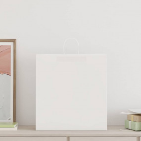 Paper Bags 50 pcs with Handles White 45x17x48 cm