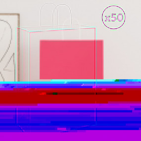 Paper Bags 50 pcs with Handles Pink 32x17x44 cm