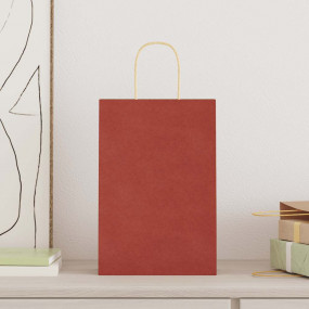 Paper Bags 50 pcs with Handles Red 21x11x31 cm