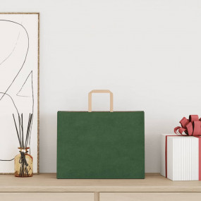 Paper Bags 50 pcs with Handles Green 32x17x25 cm