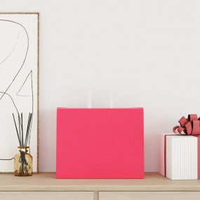 Paper Bags 250 pcs with Handles Pink 32x22x24 cm