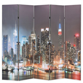 Folding Room Divider 78.7x66.9" New York by Night