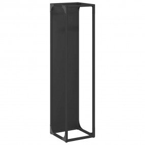 Firewood Rack Black 9.8x9.8x39.4" Cold-rolled steel