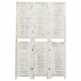 3-Panel Room Divider Antique White 41.3x65.0" Wood