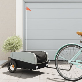 Bike Trailer Black and Grey 66.1 lb Iron