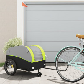 Bike Trailer Black and Green 99.2 lb Iron