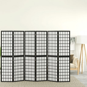Folding 6-Panel Room Divider Japanese Style 94.5x66.9" ...
