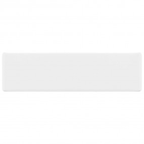 Ceramic Bathroom Sink Basin with Faucet Hole White Squa...