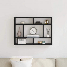 Wall Shelf Black Oak 29.5x6.3x21.7" Engineered Wood