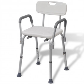 Shower Chair Aluminum White