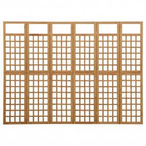 6-Panel Room Divider/Trellis Solid Fir Wood 95.5"x70.9"