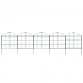 Arched Garden Fence Set 30.5"x30.9" Green