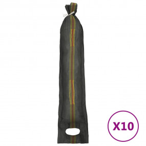 Sandbags 10 pcs Dark Green 40.6"x9.8" HDPE