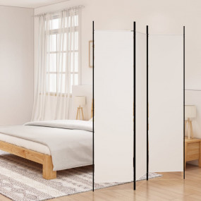 3-Panel Room Divider White 59.1"x78.7" Fabric