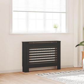 Radiator Cover Black 44.1"x7.5"x32.1" MDF