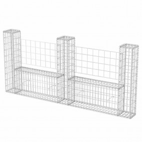 Gabion Basket U-Shape Galvanized Steel 94.5"x7.9x39.4"