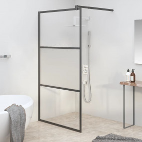 Walk-in Shower Wall 45.3"x76.8" Half Frosted ESG Glass ...
