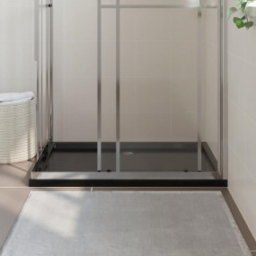 Rectangular ABS Shower Base Tray Black 31.5"x47.2"