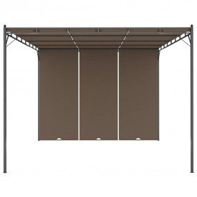 Garden Gazebo with Side Curtain 13.1'x9.8'x7.4' Taupe