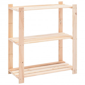 3-Tier Storage Rack 31.5"x15"x35.4" Solid Pinewood 330....