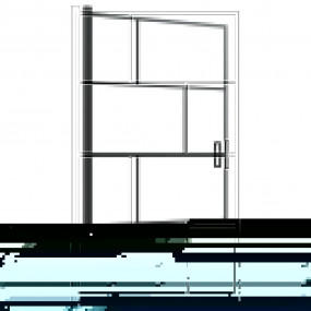 Shower Enclosure ESG 31.5"x55.1" Black