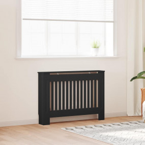 Radiator Cover Black 44.1"x7.5"x32.1" MDF