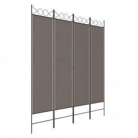 4-Panel Room Divider Anthracite 63"x78.7" Fabric