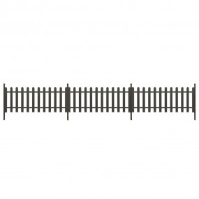 Picket Fence with Posts 3 pcs WPC 241.7"x31.5"
