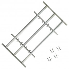 Adjustable Security Grille for Windows with 3 Crossbars...