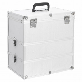 Make-up Case 14.6"x9.4"x15.7" Silver Aluminum