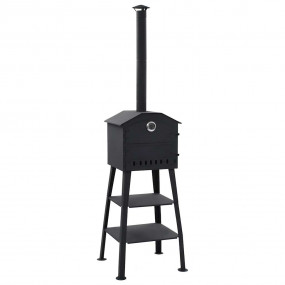 Outdoor Pizza Oven Charcoal Fired with 2 Fireclay Stone...