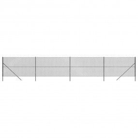Chain Link Fence Anthracite 5.2'x32.8'