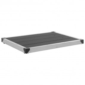 Outdoor Shower Tray WPC Stainless Steel 31.5"x24.4" Gra...