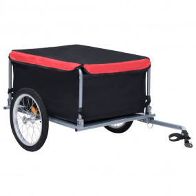 Bike Trailer Black and Red 143.3 lb