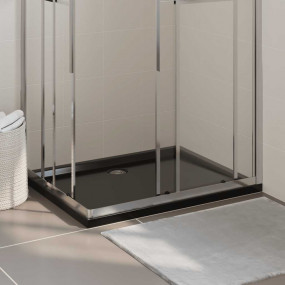 Rectangular ABS Shower Base Tray Black 31.5"x39.4"