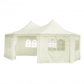 Octagonal Party Tent Cream 19.7'x14.4'x11.5'