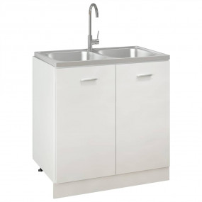 Kitchen Sink with Double Basins Silver 31.5"x19.7"x6.1"...