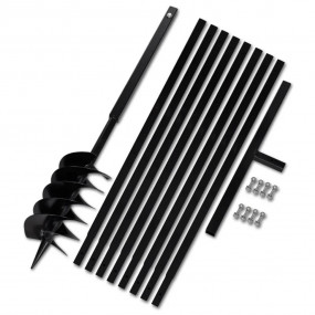 Ground Drill Handle 5.9" with Extension Tube 29'6" Stee...