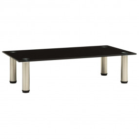 TV Stand Black 23.6"x13.8"x6.7" Tempered Glass