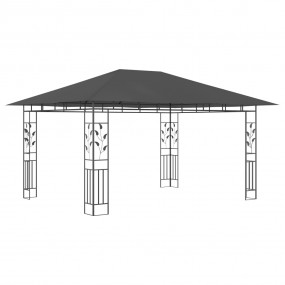 Gazebo with Mosquito Net 13.1'x9.8'x9' Anthracite 0.6 o...