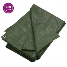 Tarpaulin 0.6 oz/ft 9.8'x9.8' Green HDPE