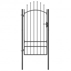 Garden Gate Steel 39.4"x98.4" Black