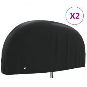 Bike Covers 2 pcs 78.7"x27.6"x43.3" 190T Oxford Fabric