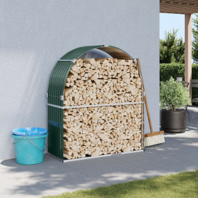 Log Holder Green 47.2"x17.7"x55.1" Galvanized Steel