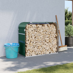 Log Holder Green 47.2"x17.7"x39.4" Galvanized Steel