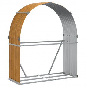 Log Holder Light Brown 47.2"x17.7"x55.1" Galvanized Ste...